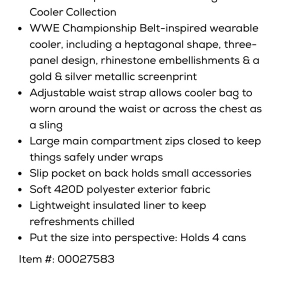 WWE Championship Belt Fanny Pack - Black and Gold - Picture 5 of 5